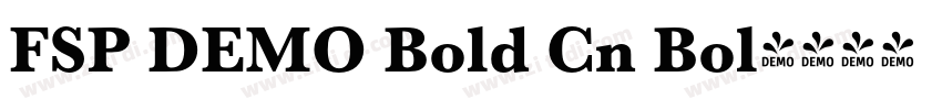 FSP DEMO Bold Cn Bol字体转换